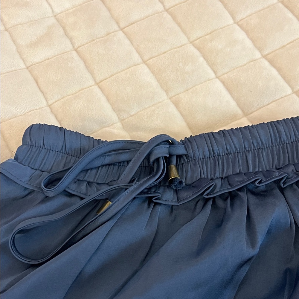 Chic Navy Ruffled Mini Skirt - Picture 3 of 4